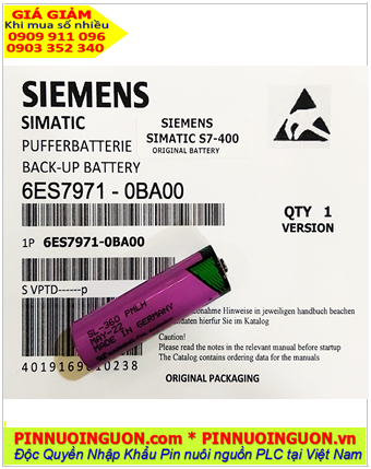 Siemens 6ES7971-0BA00, Pin nuôi nguồn Siemens 6ES7971-0BA00 lithium 3.6v 2400mAh chính hãng _Xuất xứ ĐỨC 